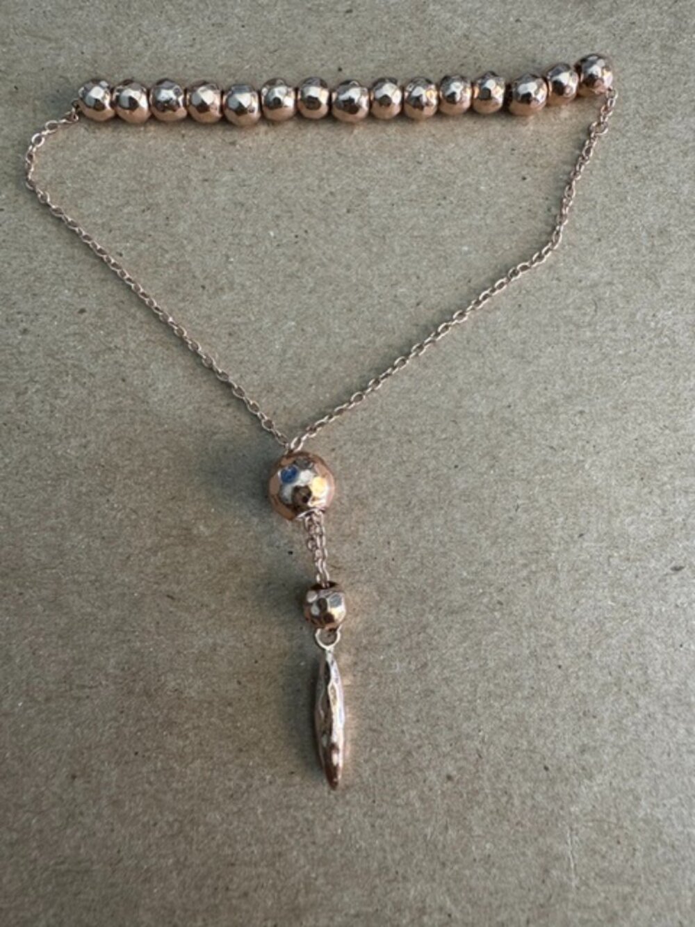 Gorjana Laguna rose gold beaded adjustable bracelet